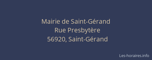 Mairie de Saint-G&eacute;rand