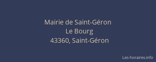 Mairie de Saint-G&eacute;ron