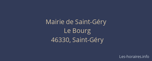 Mairie de Saint-G&eacute;ry