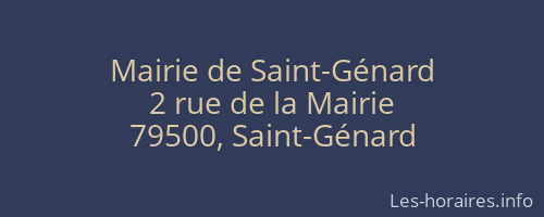 Mairie de Saint-Génard