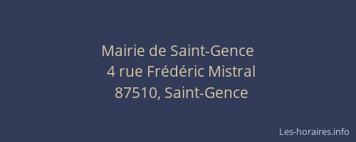 Mairie de Saint-Gence