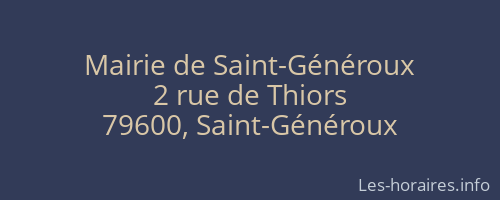 Mairie de Saint-Généroux