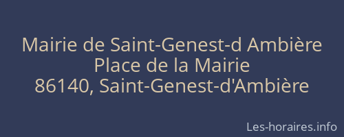 Mairie de Saint-Genest-d Ambière
