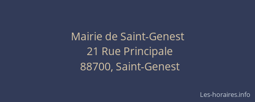 Mairie de Saint-Genest