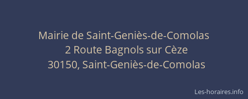 Mairie de Saint-Geni&egrave;s-de-Comolas