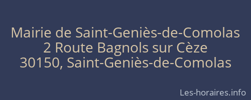 Mairie de Saint-Geniès-de-Comolas