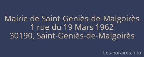 Mairie de Saint-Geniès-de-Malgoirès