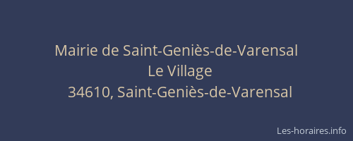 Mairie de Saint-Geniès-de-Varensal