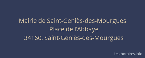 Mairie de Saint-Geniès-des-Mourgues