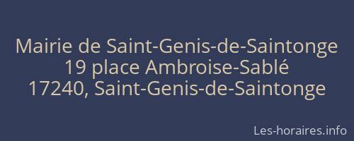 Mairie de Saint-Genis-de-Saintonge