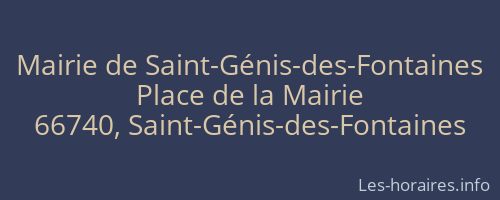Mairie de Saint-Génis-des-Fontaines
