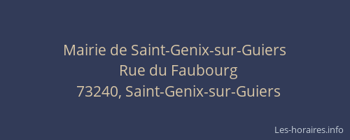 Mairie de Saint-Genix-sur-Guiers