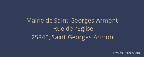 Mairie de Saint-Georges-Armont