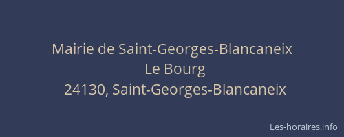 Mairie de Saint-Georges-Blancaneix