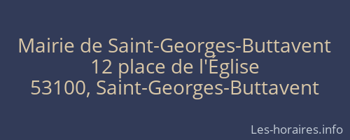 Mairie de Saint-Georges-Buttavent