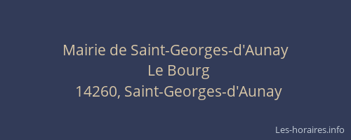 Mairie de Saint-Georges-d'Aunay