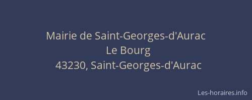Mairie de Saint-Georges-d'Aurac
