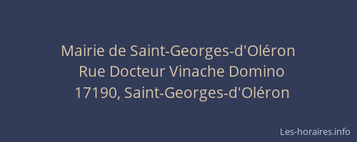 Mairie de Saint-Georges-d'Ol&eacute;ron