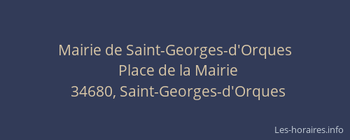 Mairie de Saint-Georges-d'Orques