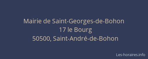 Mairie de Saint-Georges-de-Bohon