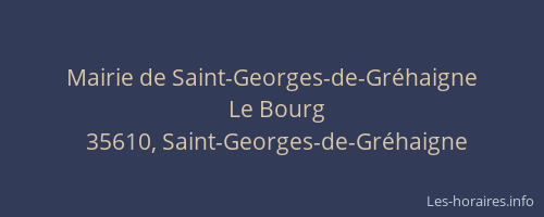Mairie de Saint-Georges-de-Gréhaigne