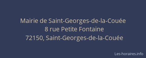 Mairie de Saint-Georges-de-la-Cou&eacute;e