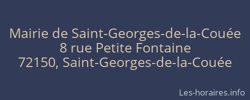Mairie de Saint-Georges-de-la-Couée