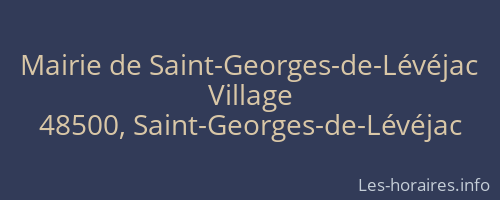 Mairie de Saint-Georges-de-Lévéjac