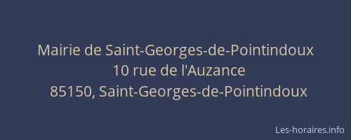 Mairie de Saint-Georges-de-Pointindoux