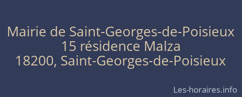 Mairie de Saint-Georges-de-Poisieux