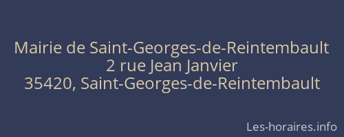 Mairie de Saint-Georges-de-Reintembault