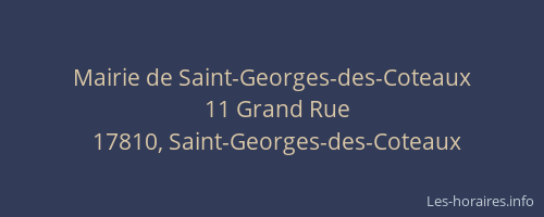 Mairie de Saint-Georges-des-Coteaux