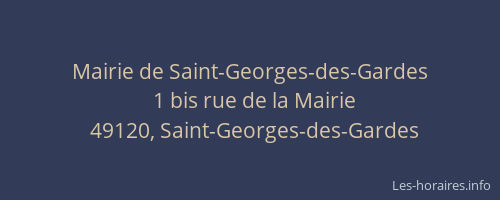 Mairie de Saint-Georges-des-Gardes