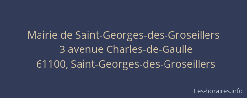 Mairie de Saint-Georges-des-Groseillers