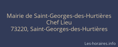 Mairie de Saint-Georges-des-Hurtières
