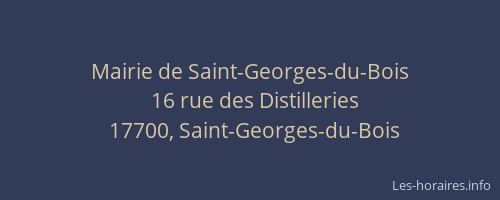 Mairie de Saint-Georges-du-Bois