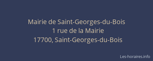 Mairie de Saint-Georges-du-Bois
