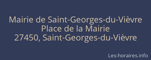 Mairie de Saint-Georges-du-Vièvre