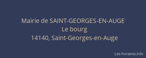 Mairie de SAINT-GEORGES-EN-AUGE
