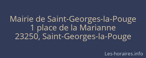 Mairie de Saint-Georges-la-Pouge