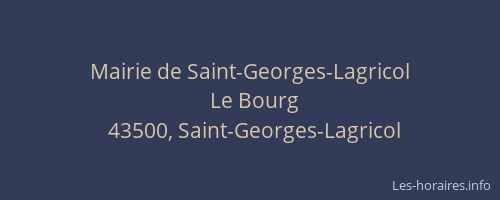 Mairie de Saint-Georges-Lagricol