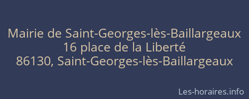 Mairie de Saint-Georges-lès-Baillargeaux