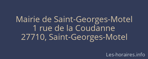 Mairie de Saint-Georges-Motel