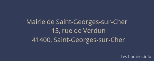 Mairie de Saint-Georges-sur-Cher