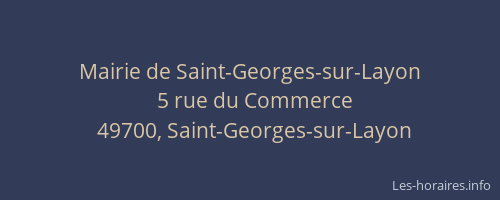 Mairie de Saint-Georges-sur-Layon