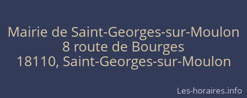 Mairie de Saint-Georges-sur-Moulon