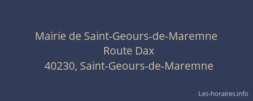 Mairie de Saint-Geours-de-Maremne