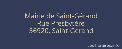 Mairie de Saint-Gérand