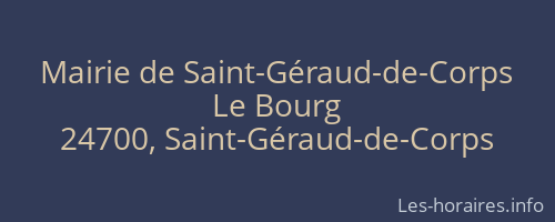 Mairie de Saint-Géraud-de-Corps