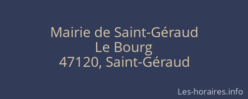 Mairie de Saint-Géraud